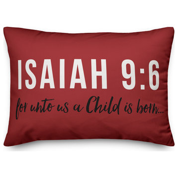 Isaiah 9:6 14x20 Spun Poly Pillow