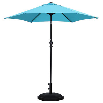 Ainfox 7.5' Patio Umbrella Market Umbrella Without Base, Blue