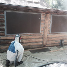 Stipping the log Cabin