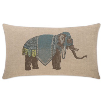 Olifant Lumbar Azure Feather Down 14 x 24 in. Decorative Throw Pillow, 24x14
