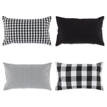 Assorted Black/White Pillow Cover 12X20 Set of 4