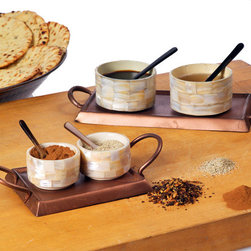 Mother of Pearl Spice Bowls - Serving Dishes And Platters
