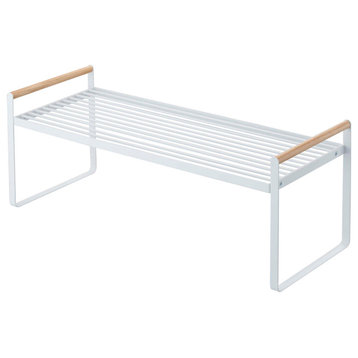 Countertop Wire Shelf, Steel and Wood, Holds 11 lbs