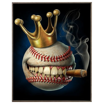 King of Baseball, Birch Wood Print