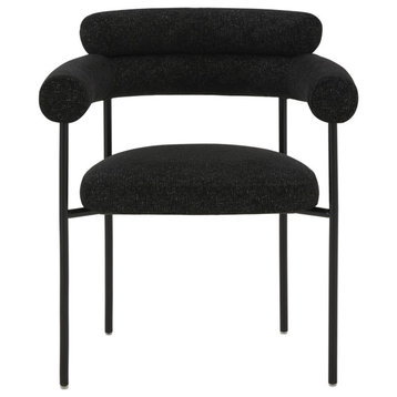 Safavieh Couture Jaslene Curved Back Dining Chair, Black/White