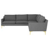 Anders Slate Gray Fabric Sectional Sofa, Hgsc831