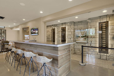 Example of a wine cellar design in Denver