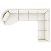 Laguna 166" Modular Feather-Cushion Sectional Sofa, Wheat Cream Beige Polyester Tweed, Left-Arm Facing