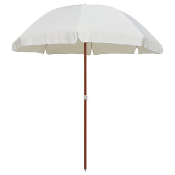 vidaXL Outdoor Umbrella Parasol with Crank Patio Sunshade Steel 94.5" Sand