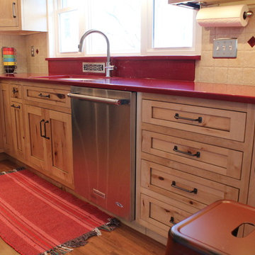 Rustic Knotty Maple Kitchen