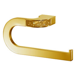 Secret Bath - Cecilia Luxury Gold Swarovski Crystals Large Towel Ring, Limited Edition - Towel Rings