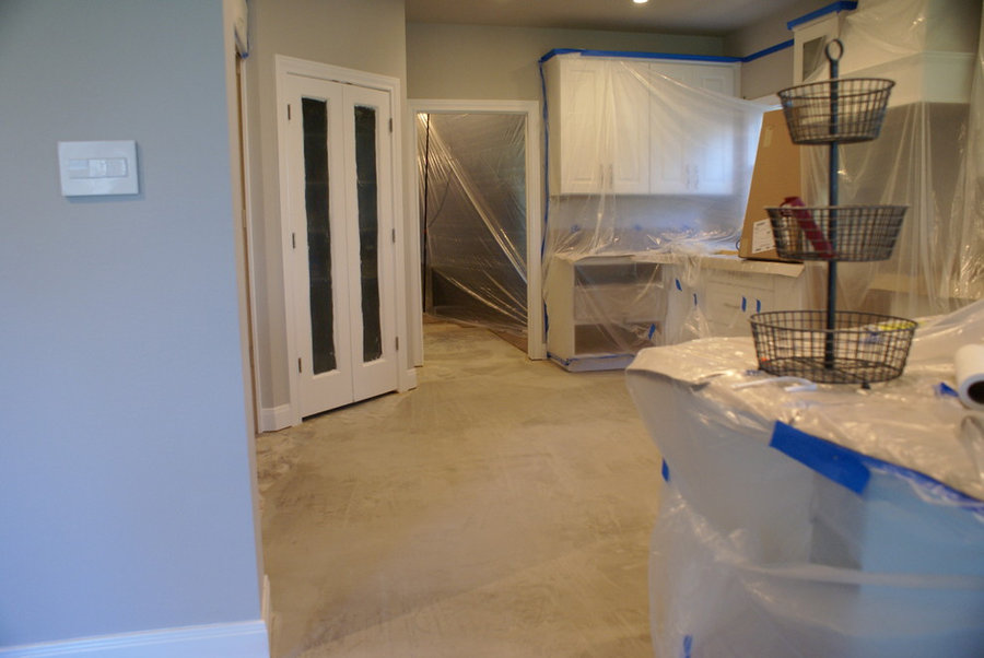 Westlake dark wood floors