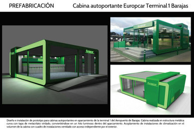 Cabina de Europcar T1 Barajas.