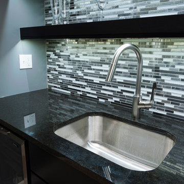 Transitional Basement Wet Bar