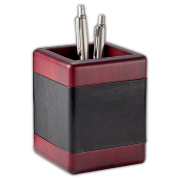 A8010 Rosewood Leather Pencil Cup