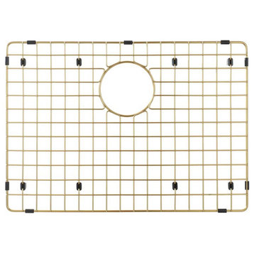 Sink Protector Matte Gold 304 Stainless Steel, Sink Bottom Grid, 25x15