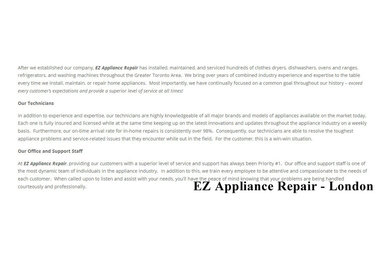Best Appliance Repair London ON - EZ Appliance Repair (226) 289-2265