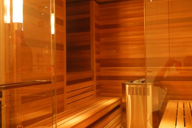 Custom Indoor Sauna with Glass wall