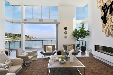 Example of a trendy living room design in San Francisco
