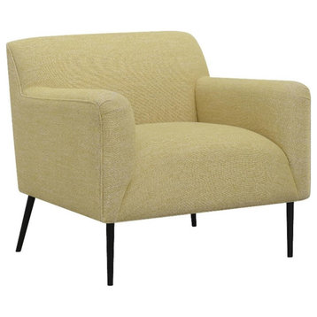Coaster Darlene Fabric Upholstered Track Arms Accent Chair Lemon