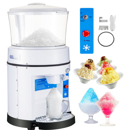 VEVOR Commercial Ice Shaving Machine With Hopper 1102 LBS/H Snow Cone Maker