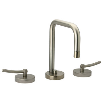 Lavatory Widespread Faucet with Swivel Spout, Pop-up Waste and Lever Handles