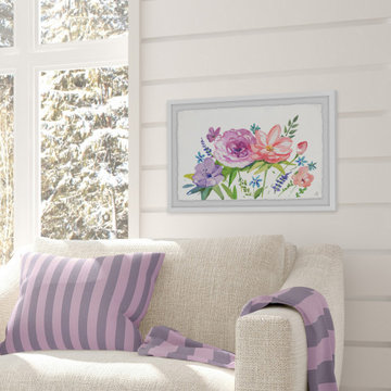 "Pastel Bouquet" Framed Painting Print