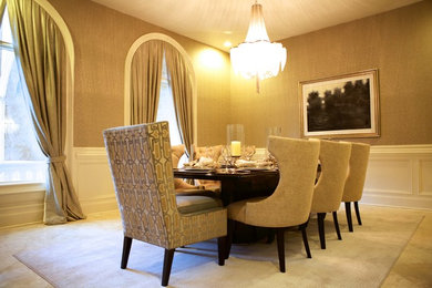 Transitional dining room photo in Atlanta