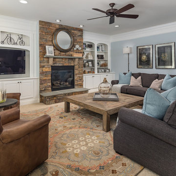 Double Charcoal Sofas with Huge Square Coffee Table