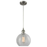 Innovations Lighting - Athens 1-Light LED Mini Pendant, Brushed Satin Nickel, Shade: Clear Crackle - A truly dynamic fixture, the Ballston fits seamlessly amidst most decor styles. Its sleek design and vast offering of finishes and shade options makes the Ballston an easy choice for all homes.