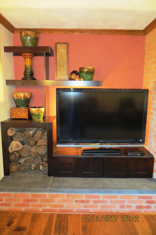 Frank Lloyd Wright Inspired Fireplace