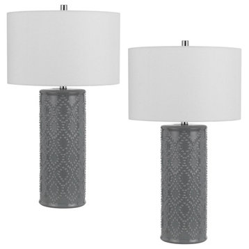 Castine 2 Light Table Lamp, Slate Grey