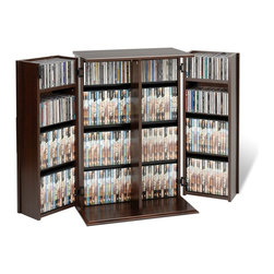 Prepac Small Shaker Style Deluxe Media Cabinet in Espresso - Media Cabinets