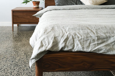 Mayfield Bed & Bedside Tables in Black Walnut