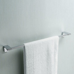 Maykke DLA1002401 Dash 24" Single Towel Bar, Polished Chrome - Towel Bars