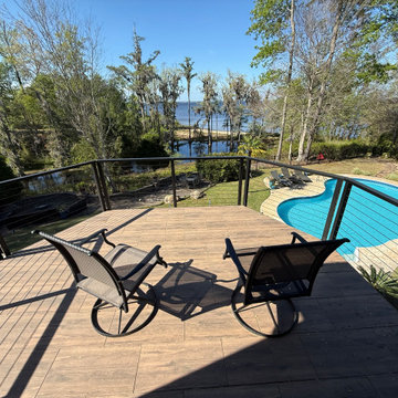 Elevated Deck Living with Open Pool & Water Views