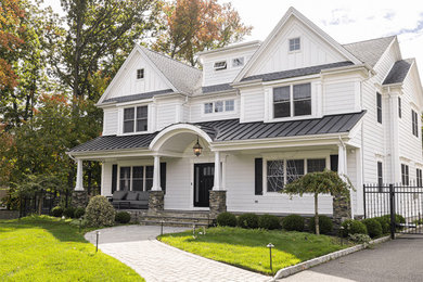 Example of an exterior home design in New York