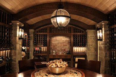 Inspiration for a rustic wine cellar remodel in Baltimore