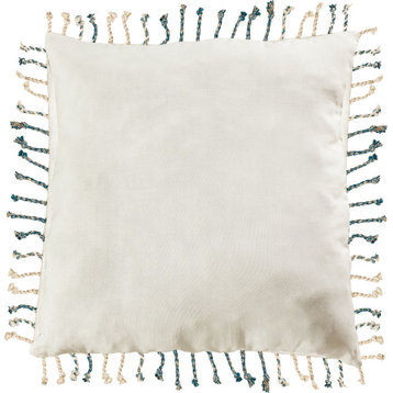 Montell Pillow - White, Blue, 24X24