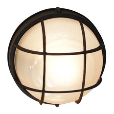 Trans Globe Lighting 41515 10"W 1 Light Flush Mount Bulkhead - Black