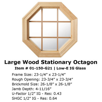 Large Cabin Light 4 Season Wood Window With Grille, Low-E Insulated Glass