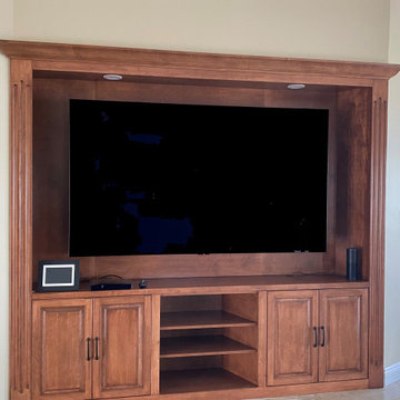 Custom Built-In Traditional Entertainment Center with Raised Panel Doors