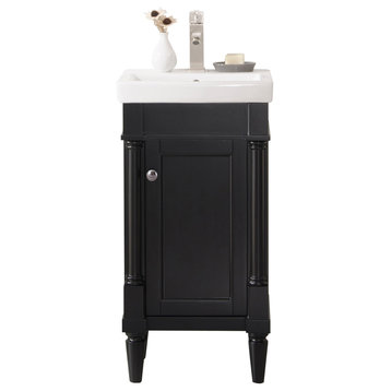 Legion Furniture Evarly Single-Sink Vanity, Espresso, 18"