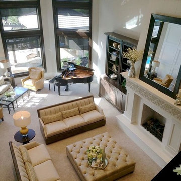 Custom Cast Stone Concrete Fireplace Mantel Surrounds