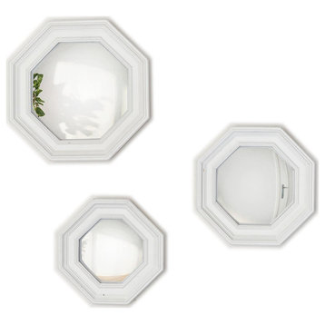 Two's Company Octogon Set of 3 Hanging Wall Mirrors