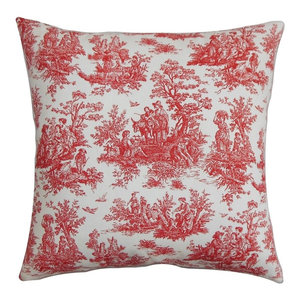 Lalibela Toile Floor Pillow Farmhouse Floor Pillows And Poufs