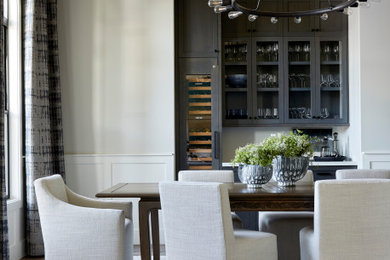 Example of a transitional dining room design in Phoenix