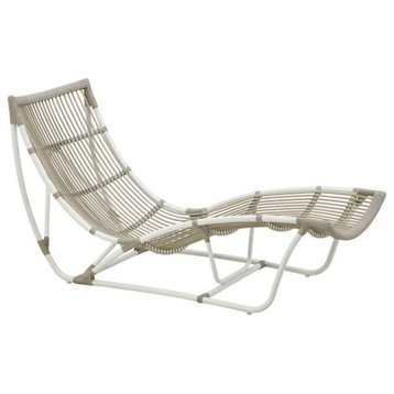 Michelangelo Outdoor Chaise Lounge, Dove White