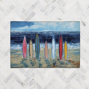 Surfboards 2'x3' Chenille Rug