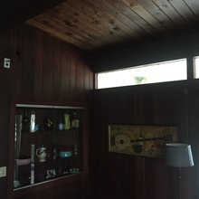 paint redwood wall or not